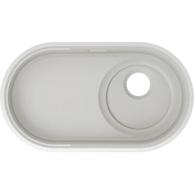Blanco OOVALON 700-U Velgranit Cloud White Spoelbak met ovale design-spoelafdekking, verspringende afvoer voor meer ruimte, onderhoudsvriendelijk en duurzaam, premium keukenspoelbak Blanco OOVALON 700-U Velgranit Cloud White Spoelbak met ovale design-spoelafdekking, verspringende afvoer voor meer ruimte, onderhoudsvriendelijk en duurzaam, premium keukenspoelbak