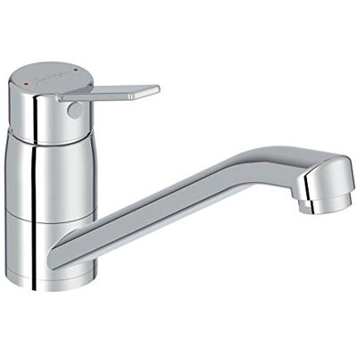 Jacob Delafon Keukenkraan EO, rechte uitloop, chroom Hoogte uitloop: 12 cm. 360° draaibaar. Debiet 15 l/min. Keramische cartridge Jacob Delafon Keukenkraan EO, rechte uitloop, chroom Hoogte uitloop: 12 cm. 360° draaibaar. Debiet 15 l/min. Keramische cartridge