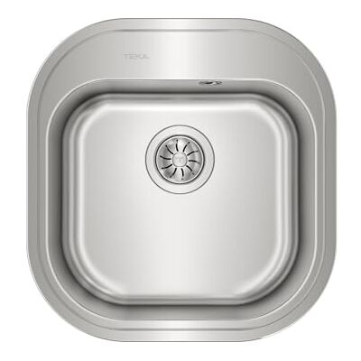 Teka Stylo 1C inbouwspoelbak, 1 emmer, voor 45 cm meubels, roestvrij staal, eenvoudige installatie, modern design, roestvrij stalen kleur Teka Stylo 1C inbouwspoelbak, 1 emmer, voor 45 cm meubels, roestvrij staal, eenvoudige installatie, modern design, roestvrij stalen kleur