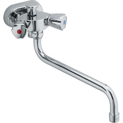 Kludi bad- en douchebatterij DN 10,45 mm zonder maat met terralux-handgrepen verchroomd, 254110515 Kludi bad- en douchebatterij DN 10,45 mm zonder maat met terralux-handgrepen verchroomd, 254110515