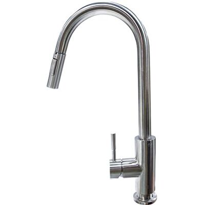 Lippert Components Flow Max 719333 Pull Down Single Hole Bullet Keukenkraan (Roestvrij staal) Lippert Components Flow Max 719333 Pull Down Single Hole Bullet Keukenkraan (Roestvrij staal)