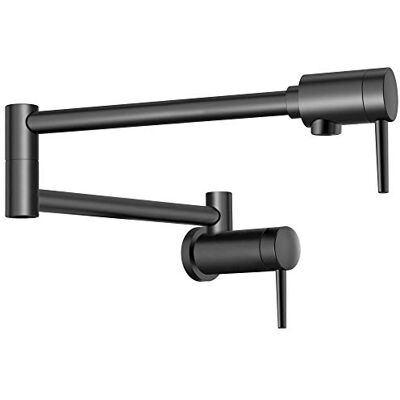 DELTA 1165LF-BL Moderne wandgemonteerde keukenkraan voor het vullen van pannen, matzwart DELTA 1165LF-BL Moderne wandgemonteerde keukenkraan voor het vullen van pannen, matzwart