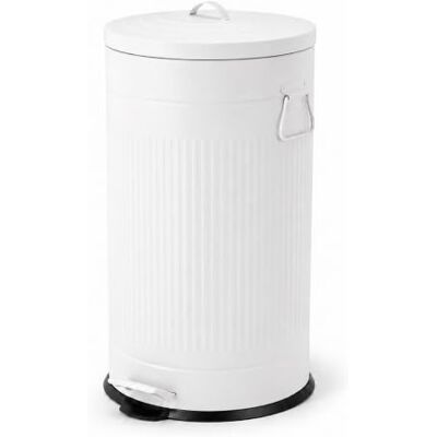 Relaxdays afvalemmer, 40 l, keuken, uitneembare binnenemmer, wit voetpedaal, softclose, metaal, retro pedaalemmer Relaxdays afvalemmer, 40 l, keuken, uitneembare binnenemmer, wit voetpedaal, softclose, metaal, retro pedaalemmer