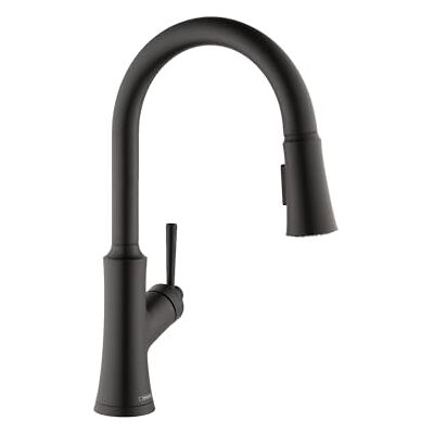 Hansgrohe Joleena 1-Handvat 16" Tall Mat Zwart, 04793670 Keukenkraan, 15,8 Hansgrohe Joleena 1-Handvat 16" Tall Mat Zwart, 04793670 Keukenkraan, 15,8