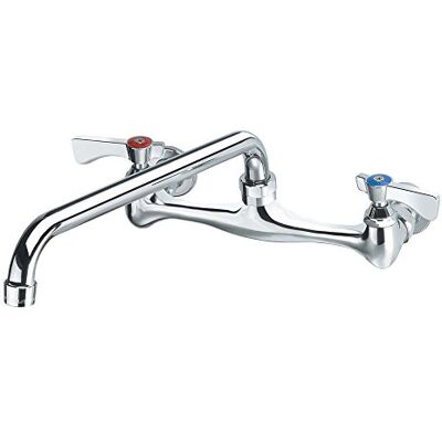 Krowne 12-812L 8" Kraan Commerciële Muur Mount met 12" Tuit, Centers 14112 Krowne 12-812L 8" Kraan Commerciële Muur Mount met 12" Tuit, Centers 14112