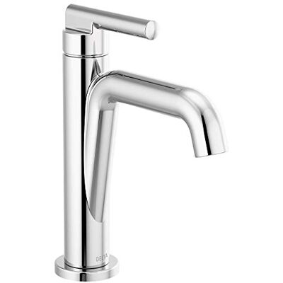 DELTA Faucet Nicoli Badkamerkraan met één gat, enkele handgreep badkamerkraan chroom, badkamer wastafelkraan, chroom 15849LF, standaard DELTA Faucet Nicoli Badkamerkraan met één gat, enkele handgreep badkamerkraan chroom, badkamer wastafelkraan, chroom 15849LF, standaard
