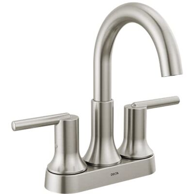 DELTA Faucet 2559-SSMPU-DST Trinsic Centerset Kraan, Roestvrij DELTA Faucet 2559-SSMPU-DST Trinsic Centerset Kraan, Roestvrij