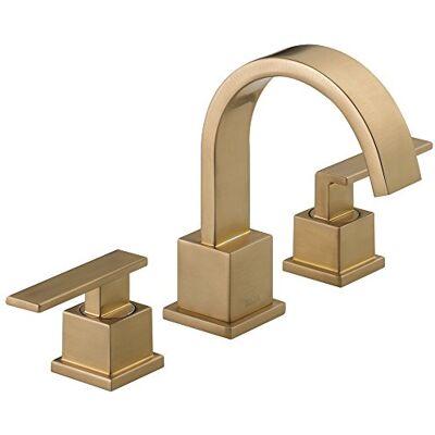DELTA waterkraan 3553lf-cz Vero twee handgrepen brede badkamer waterkraan, champagne brons DELTA waterkraan 3553lf-cz Vero twee handgrepen brede badkamer waterkraan, champagne brons