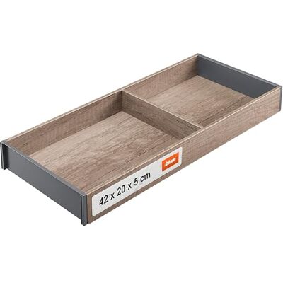 Blum AMBIA-LINE lade-organizer in hoogwaardig houtdecor ideaal voor keuken, badkamer en kledingkast modulair en veilig houvast dankzij antislipvoeten 42×20×5 cm Nebraska eik Blum AMBIA-LINE lade-organizer in hoogwaardig houtdecor ideaal voor keuken, badkamer en kledingkast modulair en veilig houvast dankzij antislipvoeten 42×20×5 cm Nebraska eik