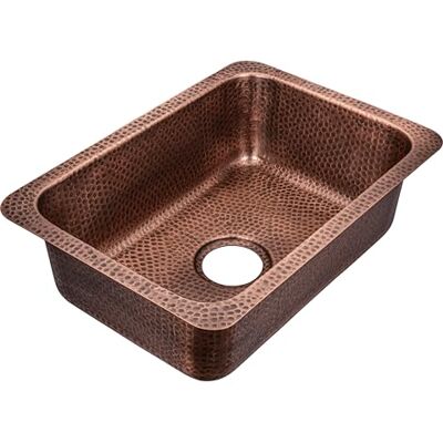 Monarch Abode 17098 Pure Koper Hand Hammered Milaan Enkele Kom Aanrecht Monarch Abode 17098 Pure Koper Hand Hammered Milaan Enkele Kom Aanrecht