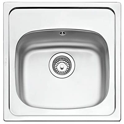 Teka Starbright 50 E-XP 1C inbouwspoelbak 50 cm, 1 emmer, afvoergarnituur met handmatig ventiel, geluidsisolatie, gepolijst oppervlak, roestvrij staal Teka Starbright 50 E-XP 1C inbouwspoelbak 50 cm, 1 emmer, afvoergarnituur met handmatig ventiel, geluidsisolatie, gepolijst oppervlak, roestvrij staal