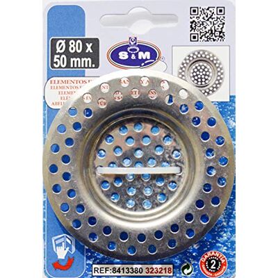 Saneaplast - 80x50mm inox - Afvoerrooster Saneaplast - 80x50mm inox - Afvoerrooster