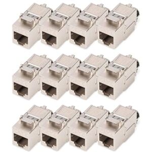 Digitus Keystone module Cat 8.1-12 stuks RJ45 netwerkcontactdoos Cat8 Afgeschermd 2000 MHz 25GBase-T & 40GBase-T 25 Gbit/s & 40 Gbit/s AWG 26/7 tot AWG 22/1 Montage zonder gereedschap Digitus Keystone module Cat 8.1-12 stuks RJ45 netwerkcontactdoos Cat8 Afgeschermd 2000 MHz 25GBase-T & 40GBase-T 25 Gbit/s & 40 Gbit/s AWG 26/7 tot AWG 22/1 Montage zonder gereedschap