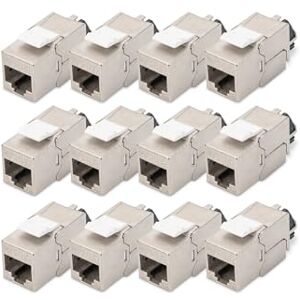 Digitus Keystone module Cat-6A afgeschermd 12 stuks RJ45 jack 500 MHz 10GBase-T AWG 26-22 Ontwerp Met vergrendelingshendel Montage zonder gereedschap Digitus Keystone module Cat-6A afgeschermd 12 stuks RJ45 jack 500 MHz 10GBase-T AWG 26-22 Ontwerp Met vergrendelingshendel Montage zonder gereedschap