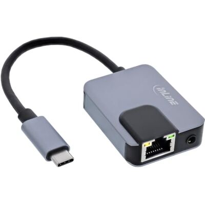 InLine USB-C adapter 3-in-1 met Gigabit Ethernet, audio en PD 100 W Gigabit LAN, 3,5 mm audio-aansluiting, Power Delivery tot 100 W, gelijktijdig opladen en netwerktoegang InLine USB-C adapter 3-in-1 met Gigabit Ethernet, audio en PD 100 W Gigabit LAN, 3,5 mm audio-aansluiting, Power Delivery tot 100 W, gelijktijdig opladen en netwerktoegang