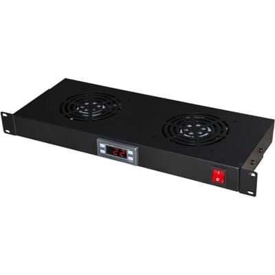 LINK LKVENT2N module 2 ventilator koeler met display, zwart LINK LKVENT2N module 2 ventilator koeler met display, zwart