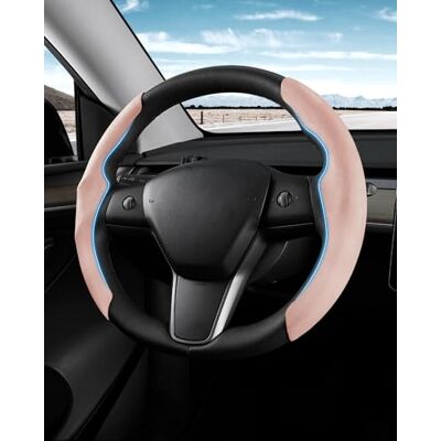 Shademax Aangepaste pasvorm voor suède stuurhoes Tesla Model Y/Model 3 Auto Wielbeschermer Tesla Accessoires 2 STKS (Roze) Shademax Aangepaste pasvorm voor suède stuurhoes Tesla Model Y/Model 3 Auto Wielbeschermer Tesla Accessoires 2 STKS (Roze)