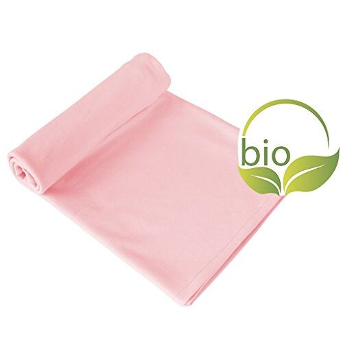 ByBoom ® babydeken, knuffeldeken, eerste deken, zomerdeken, 70x100 cm; 100% biologisch katoen, kleur: roze/roze