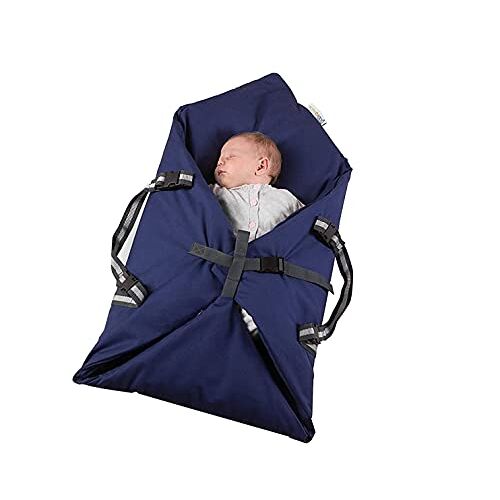 Schubidoo Babytas in blauw, multifunctionele babytas, 5-in-1, geschikt voor spelen, wikkelen, inbakeren, slapen en als babydraagtas of inslaaphulp