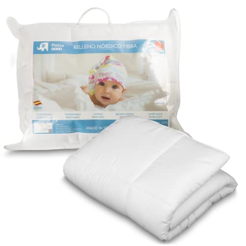 Pielsa Babybed voor kinderbed, 100 x 120 cm, dekbed van vezel, 300 g, hygiënisch en ademend, dekbed voor babybed, herfst en winter