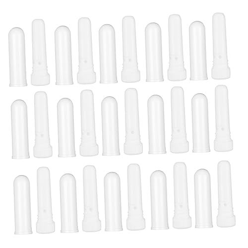 HAPINARY 15 Stuks Snorkel Lege Blanco Neusinhalatoren Nasale Buisjes Etherische Olie Inhalator Buizen Etherische Olie Neussonde Neusinhalatorstokken Baby Neus Kind Plastic Wit Blank Suite