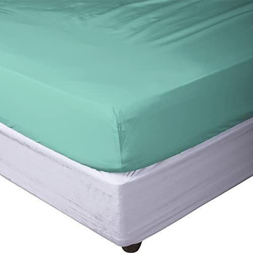 zer0bed , Hoeslaken voor Frans bed, effen, 100% katoen, maxi-hoek, 30 cm, Frans bed, 130 x 200 cm