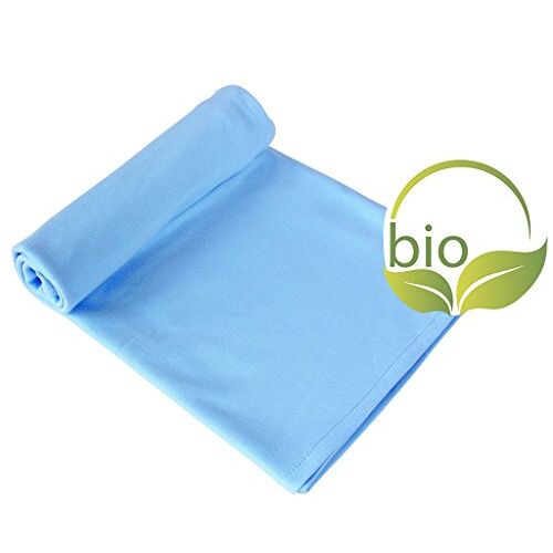 ByBoom babydeken, knuffeldeken, eerste deken, zomerdeken, 70x100 cm; 100% biologisch katoen, kleur: blauw/blauw