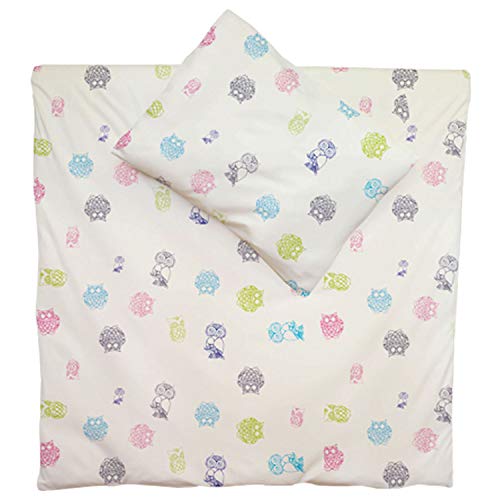 Enetal Natur&Baby und Kind 2-delig. Babybeddengoed 100% biologisch katoen GOTS 6 kleuren kinderbeddengoed beddengoed beddengoed Jersey 100x135cm 100x135-40x60cm Eulen