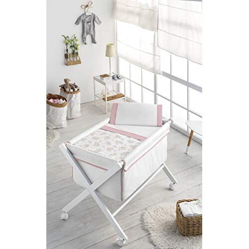 Piel,S.A. Babybont, babybeddengoed, babybeddengoed, babybeddengoed, voor de winter, voor de zomer, voor kinderbed, roze, afmeting 86 x 100 cm