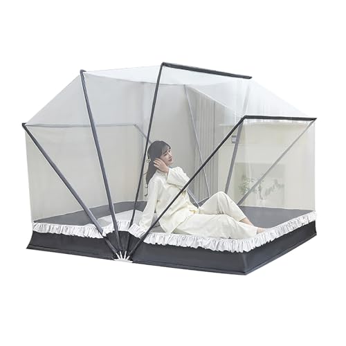BTAISYDE Binnenbed draagbare luifel opvouwbaar muggennet bed baldakijn tentbed opvouwbaar baldakijn tent muggennet, C, 100 x 190 cm