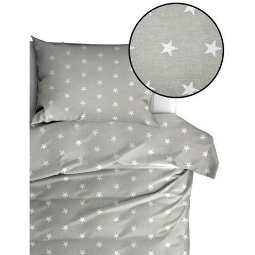 4myBaby Best voor kinderen beddengoed set 135x100 cm 4-delig veel ontwerp baby beddengoed Set van 100% katoen (Gray sterren)