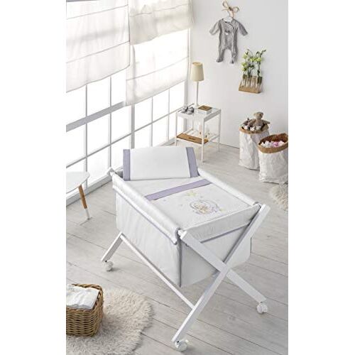 Piel,S.A. Babybont, babybeddengoed, babybeddengoed, babybeddengoed, voor de winter, babybeddengoed, voor de zomer, kinderbed, malvenkleuren, afmetingen 86 x 100 cm