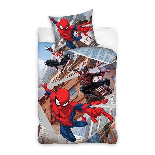 Carbotex Spiderman kinder-/jeugdbeddengoed omkeerbaar beddengoed SM4326-4 135 x 200 cm / 80 x 80 cm