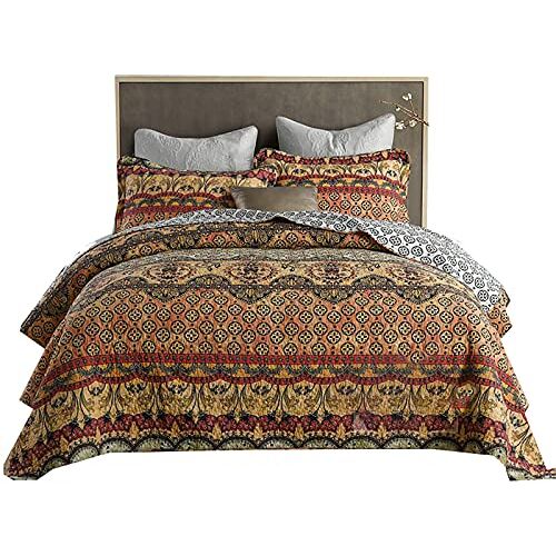 XXYOZ Beddengoed sprei tropisch, beddengoed sprei tropisch, dekbedsets vol, zomerdekbedsets Queen, sprei met 2 kussenhoezen, ultrazacht lichtgewicht (6)