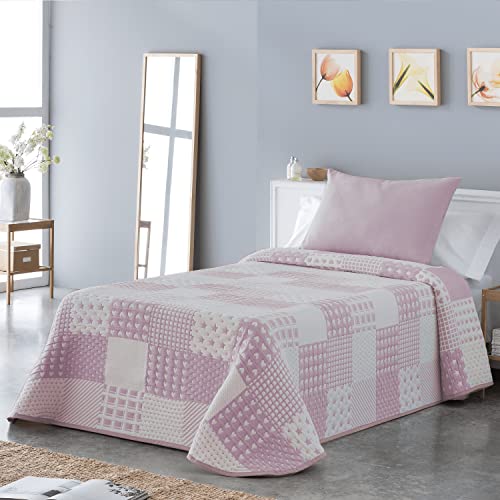 VIALMAN Lichte sprei Sofia 21 voor tweepersoonsbed, 135 cm, sprei voor 135 cm, grootte sprei 230 x 270 cm, roze