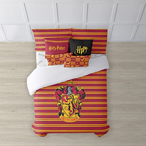 BL BELUM BELUM   Harry Potter dekbedovertrek   Gryffindor Shield   dekbedovertrek met knopen   dekbedovertrek van 100% katoen   dekbedovertrek (bed 90 cm (155 x 220 cm)