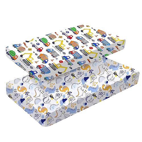 Baby Amabc 2 x hoeslaken voor kinderbed, 120 x 60 cm, beddengoed voor kinderbed, zacht babylaken voor standaard kinderbed en peutermatrassen, volledig elastische rok, ademend, onderhoudsvriendelijk