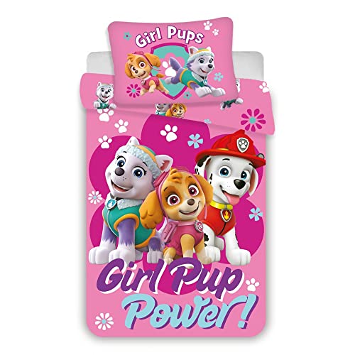 BrandMac ApS Paw Patrol"Girl Pup Power" beddengoed 100x135 + 40x60cm