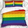 skopers 3-delig dekbedovertrek set, Aardrijkskunde kleuren Gay Pride Rainbow Homoseksualiteit -- met ritssluiting voor kinderen jongens meisjes 200 x 200 cm