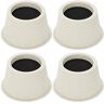 BSTKEY Set van 4 stuks ronde bedverhogers, stoelverhogers, bureauverhogers, tafelverhogers, bankverhogers, ronde meubelverhogers, liften (beige, 5 cm)