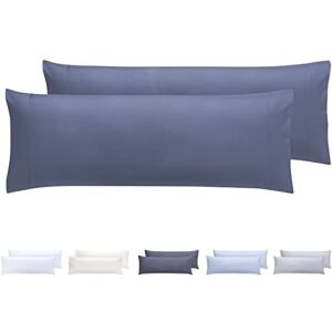 TODOCAMA Set van 2 microvezel kussenhoezen 105x40 cm - Blauw-grijs TODOCAMA Set van 2 microvezel kussenhoezen 105x40 cm - Blauw-grijs