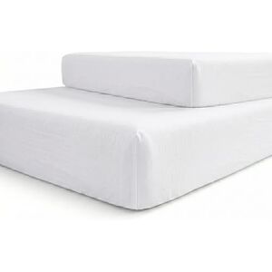 Babyline 2 hoeslakens, 100% katoen, met elastiek, wit, 80 x 130 cm Babyline 2 hoeslakens, 100% katoen, met elastiek, wit, 80 x 130 cm