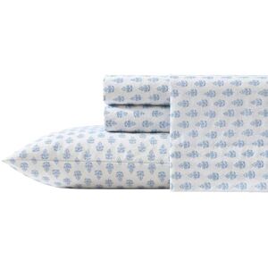 Laura Ashley Twin Sheets, Cotton Percale Bedding Set, Lightweight & Breathable Home Decor (Francesca Blue, Twin) Laura Ashley Twin Sheets, Cotton Percale Bedding Set, Lightweight & Breathable Home Decor (Francesca Blue, Twin)