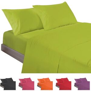 ECOMMERC3 Beddengoedset, 4-delig, voor bedden van 160 cm, gemaakt in Spanje, beddengoed met hoeslaken, dekbedovertrek en 2 kussenslopen 45 x 85 cm, pistachekleur ECOMMERC3 Beddengoedset, 4-delig, voor bedden van 160 cm, gemaakt in Spanje, beddengoed met hoeslaken, dekbedovertrek en 2 kussenslopen 45 x 85 cm, pistachekleur