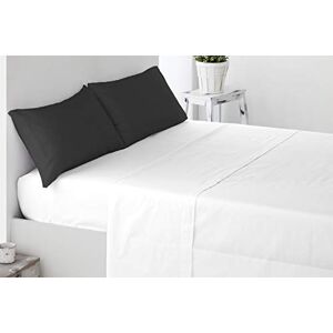Miracle Home . Anti-peeling kussenslopen, zacht en comfortabel, 50% katoen, 50% polyester. 2 eenheden, 70 x 50. Bed 135, Zwart Miracle Home . Anti-peeling kussenslopen, zacht en comfortabel, 50% katoen, 50% polyester. 2 eenheden, 70 x 50. Bed 135, Zwart