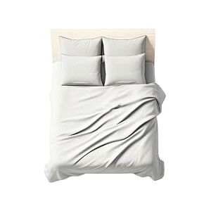 zer0bed , Bedlaken voor tweepersoonsbed, effen, 100% katoen, 260 x 290 cm, wit, 1 stuk, enkel laken zer0bed , Bedlaken voor tweepersoonsbed, effen, 100% katoen, 260 x 290 cm, wit, 1 stuk, enkel laken