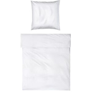 Möve Noblesse Beddengoedset, 135 x 200 cm + 80 x 80 cm, van 100% katoen, wit/lichtblauw Möve Noblesse Beddengoedset, 135 x 200 cm + 80 x 80 cm, van 100% katoen, wit/lichtblauw