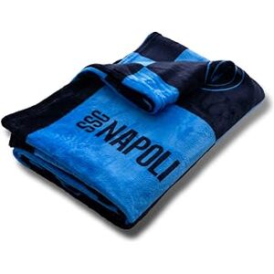 hermet SSC Napoli, warme deken met logo, warme deken voor bank en bed, 150 x 210 cm, soft touch, lichtblauw, officieel product hermet SSC Napoli, warme deken met logo, warme deken voor bank en bed, 150 x 210 cm, soft touch, lichtblauw, officieel product