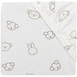 Jollein DXHome Hoeslaken, jersey, voor het kinderbed, Miffy and Friends, 60 x 120 cm, katoenen hoeslaken, Oeko-Tex-gecertificeerd Jollein DXHome Hoeslaken, jersey, voor het kinderbed, Miffy and Friends, 60 x 120 cm, katoenen hoeslaken, Oeko-Tex-gecertificeerd