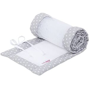 babybay Nestje mesh geschikt voor model boxspring XXL, lichtgrijs sterren wit babybay Nestje mesh geschikt voor model boxspring XXL, lichtgrijs sterren wit